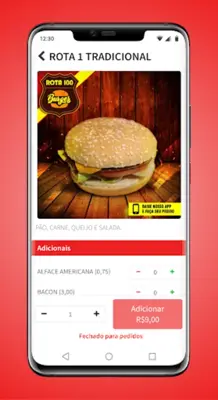 Rota 100 Burger android App screenshot 2