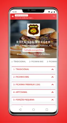 Rota 100 Burger android App screenshot 3